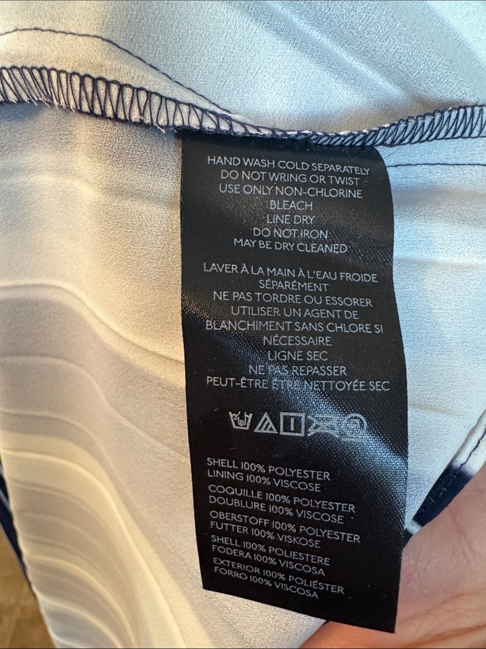 Anthropologie Navy and White Striped Halter Midi Dress - Picture 6 of 7